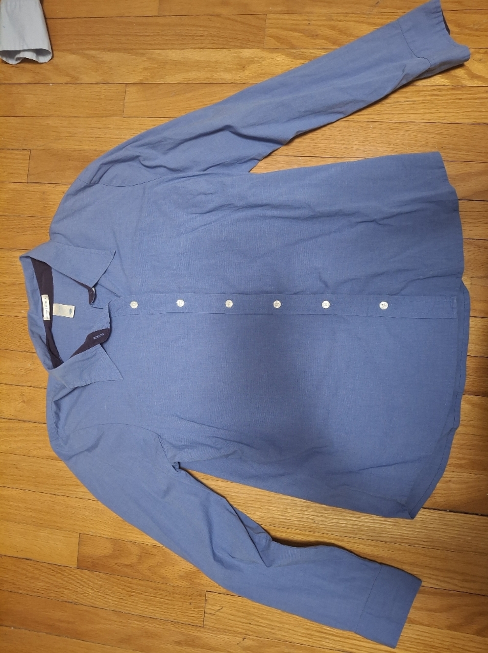 Old Navy Long Sleeve Button-Down PERFEFT FIT SLATE BLUE Dress Shirt XL
